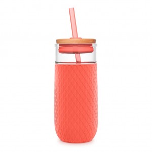 Ello Devon 18oz Glass Tumbler with Straw | EX6537082