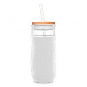 Ello Devon 18oz Glass Tumbler with Straw | XR8690275