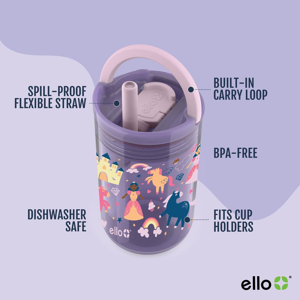 Ello Bop 12oz Leakproof Tumbler with Optional Straw, Set of 2 | PD7098235