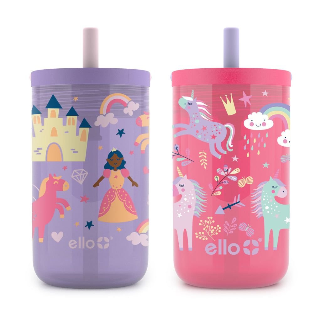 Ello Bop 12oz Leakproof Tumbler with Optional Straw, Set of 2 | RF6085413