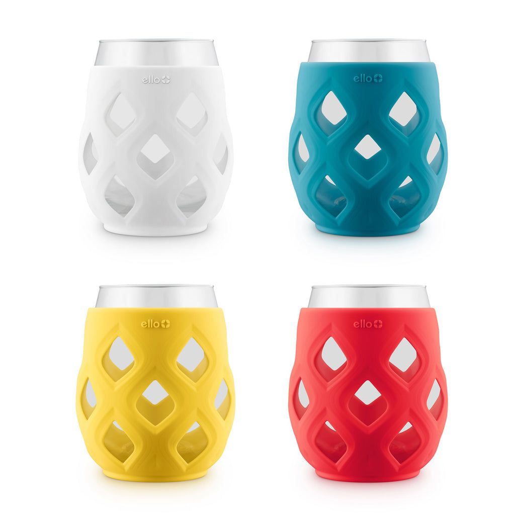 Ello Cru Stemless Wine Glass Set with Silicone Protection | NI7015264