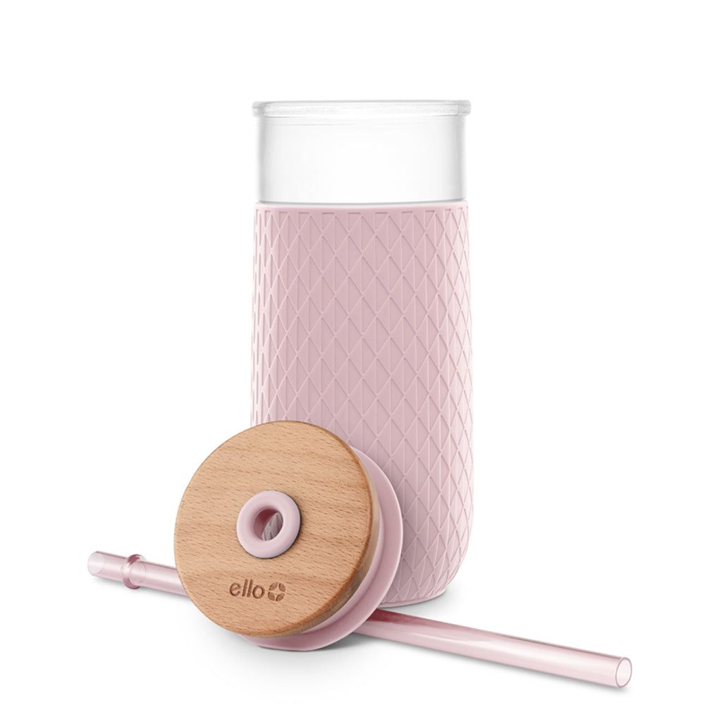 Ello Devon 18oz Glass Tumbler with Straw | UF5423167