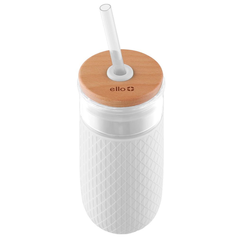 Ello Devon 18oz Glass Tumbler with Straw | XR8690275