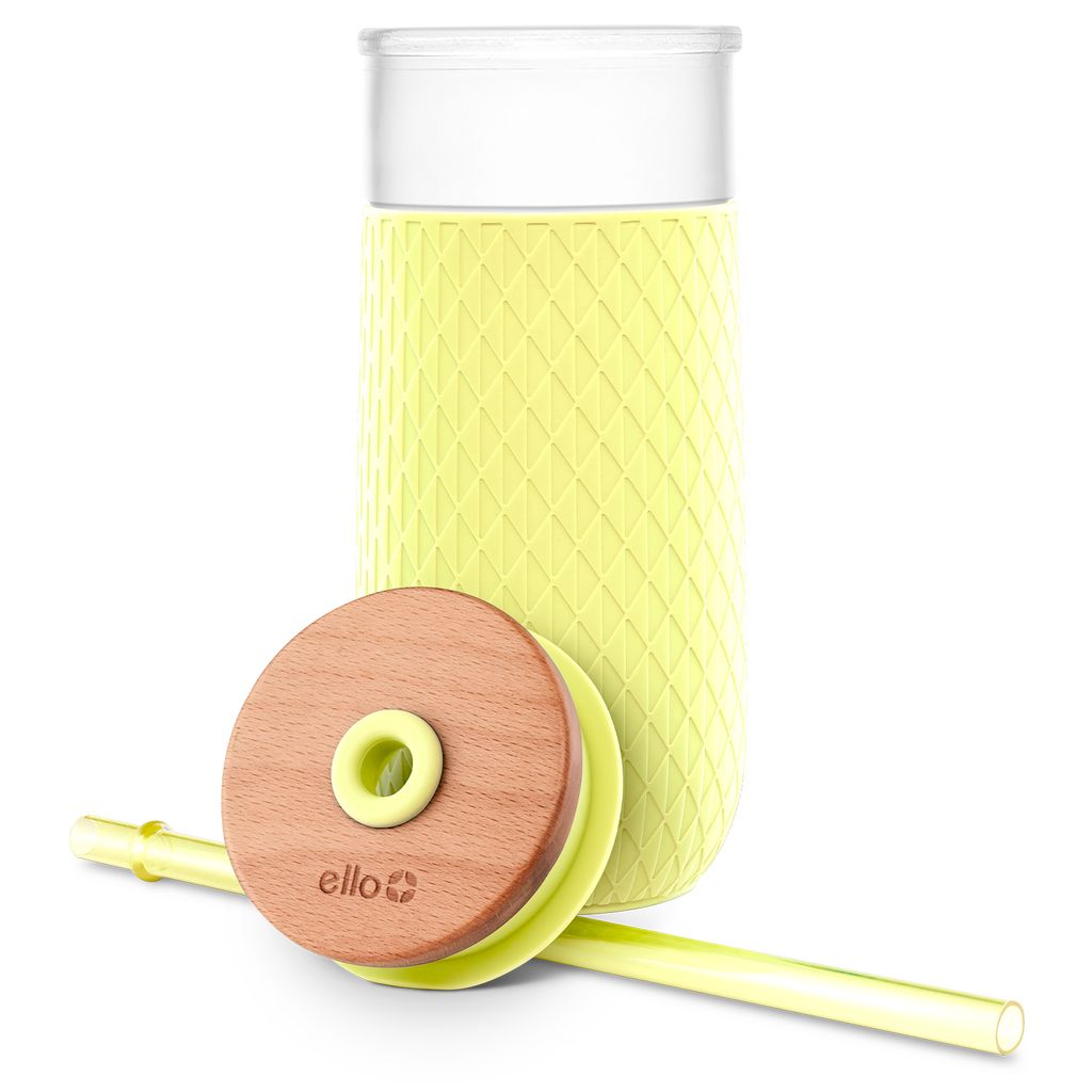 Ello Devon 18oz Glass Tumbler with Straw | ZN0283174