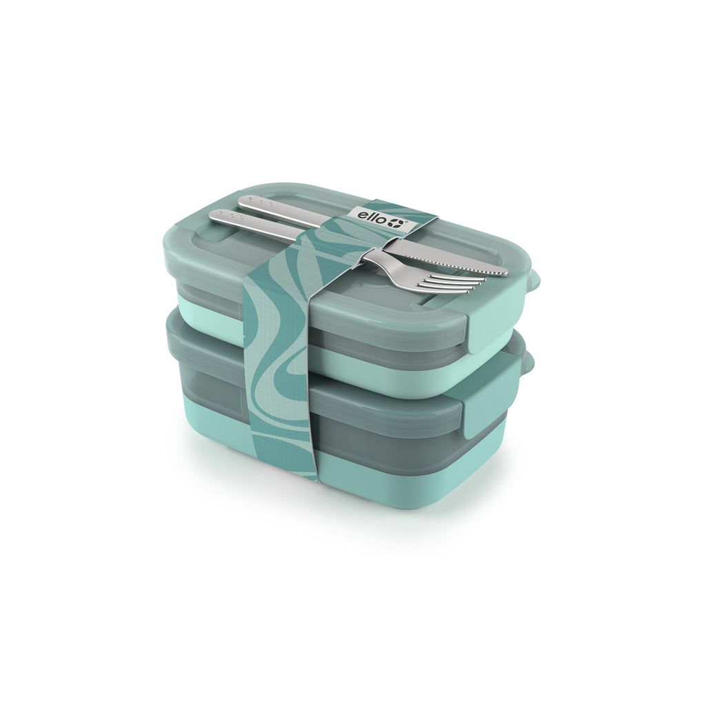 Ello Lunch Bento Stack Plastic Food Storage Container, Set of 2 | XE4376591