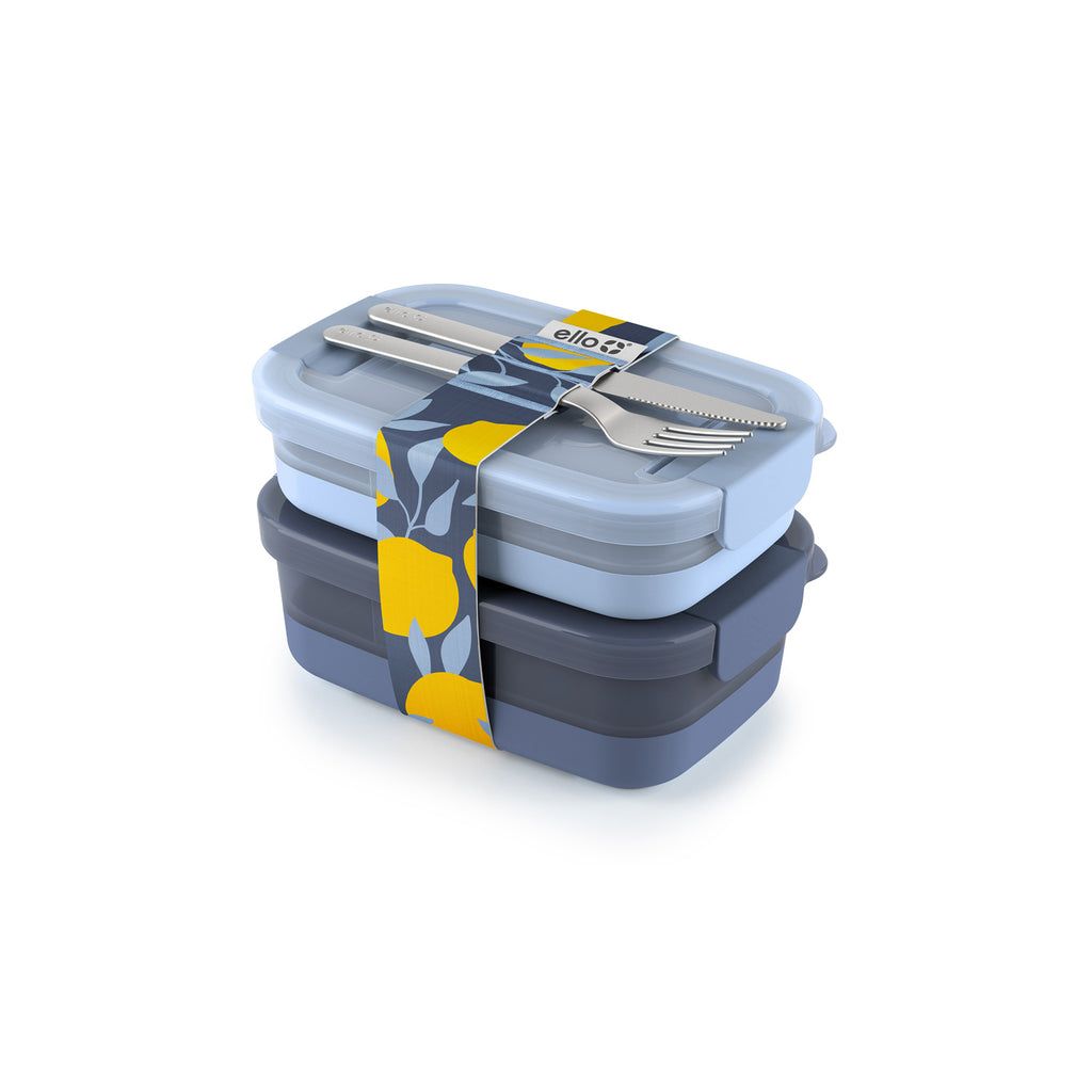 Ello Lunch Bento Stack Plastic Food Storage Container, Set of 2 | CU9731206