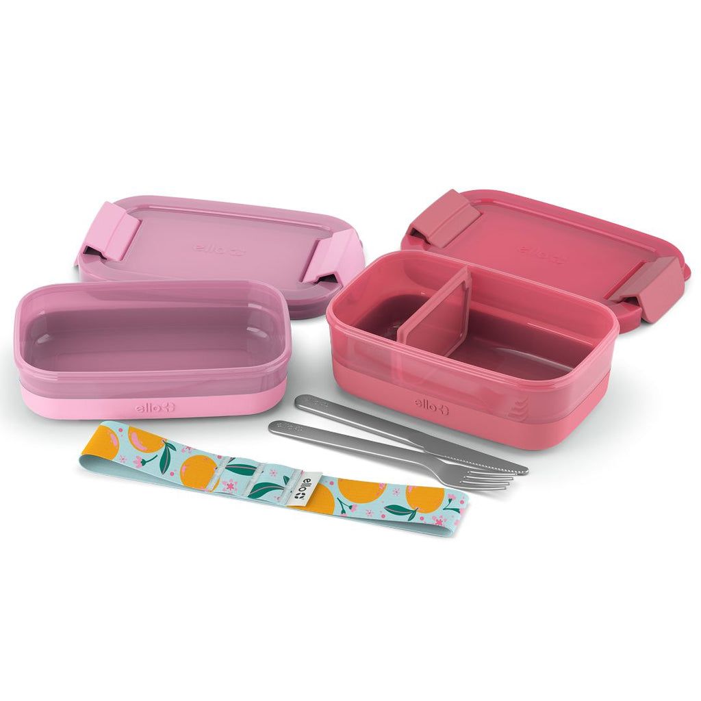 Ello Lunch Bento Stack Plastic Food Storage Container, Set of 2 | TZ3629150