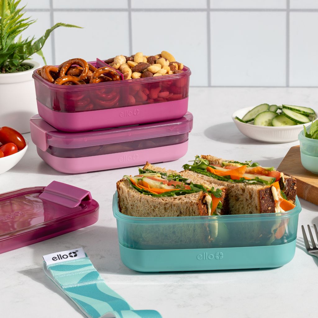 Ello Lunch Bento Stack Plastic Food Storage Container, Set of 2 | FL4263591