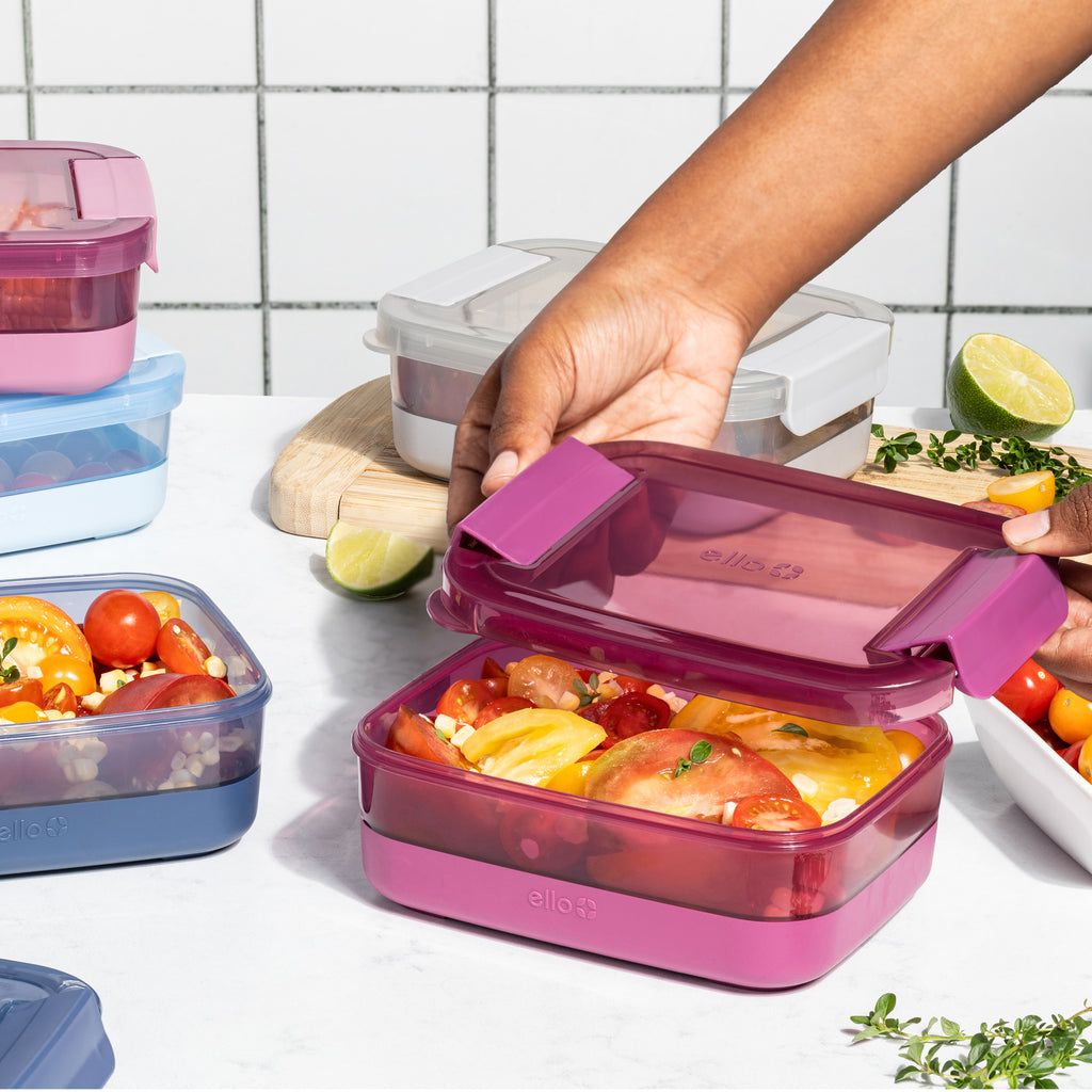 Ello Plastic Food Storage Containers with Soft Base, Set of 5 | DP5428097