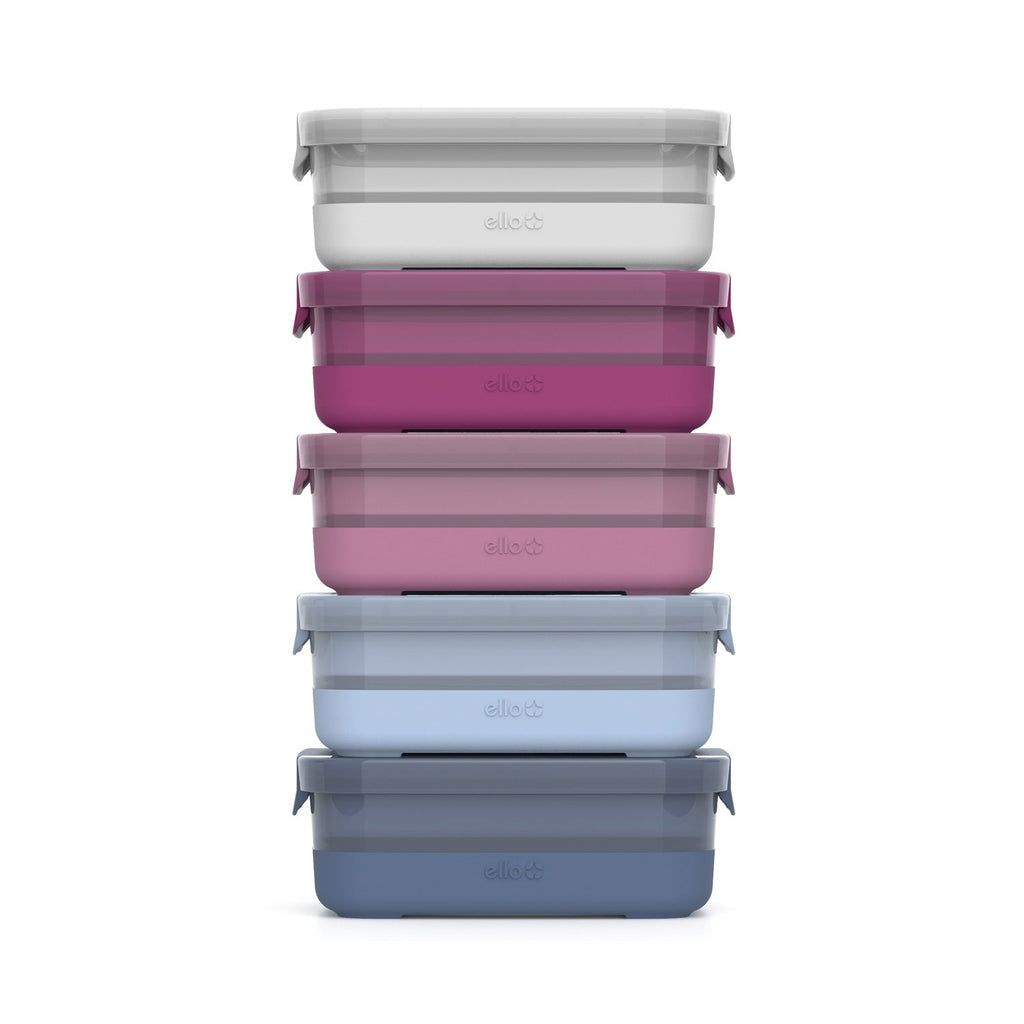 Ello Plastic Food Storage Containers with Soft Base, Set of 5 | WE3750426