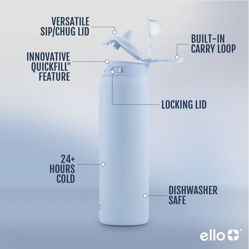 Ello Pop & Fill Stainless Steel Water Bottle | YN5428316