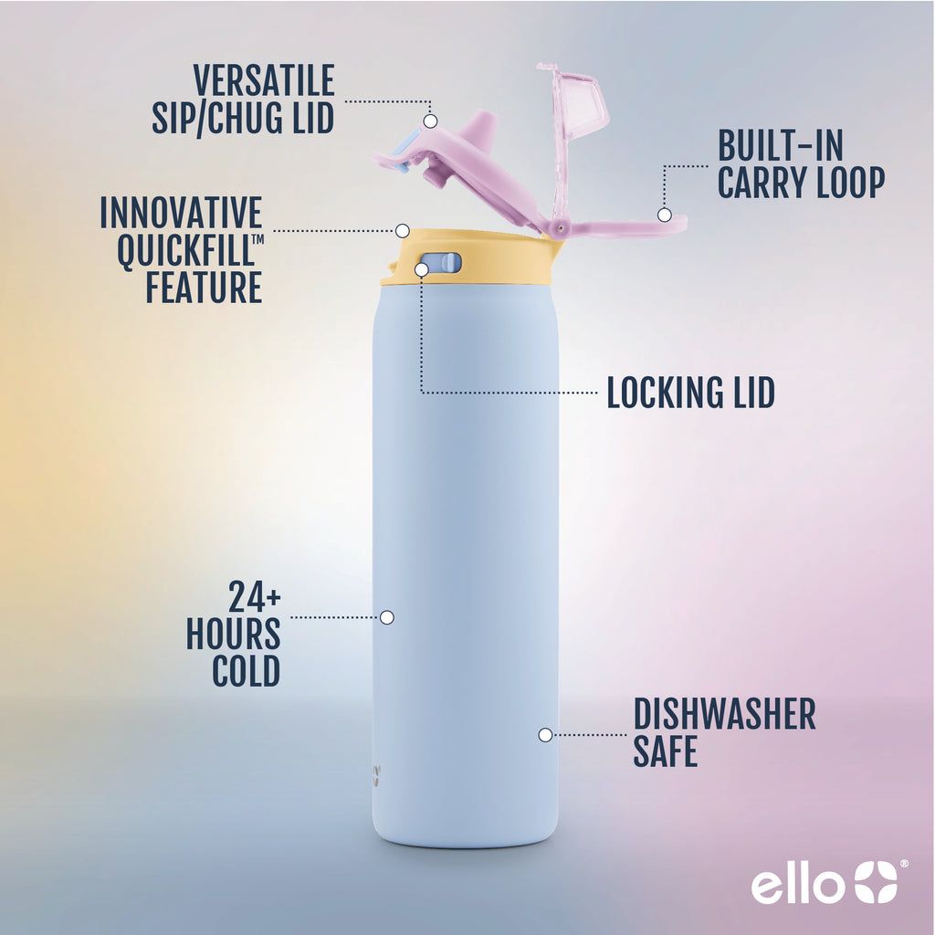 Ello Pop & Fill Stainless Steel Water Bottle | BM3604978