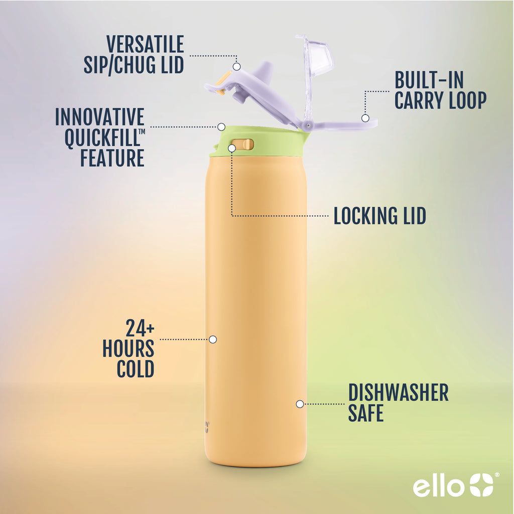 Ello Pop & Fill Stainless Steel Water Bottle | ZS2094851