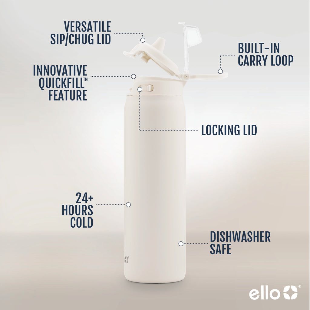 Ello Pop & Fill Stainless Steel Water Bottle | RS0914736