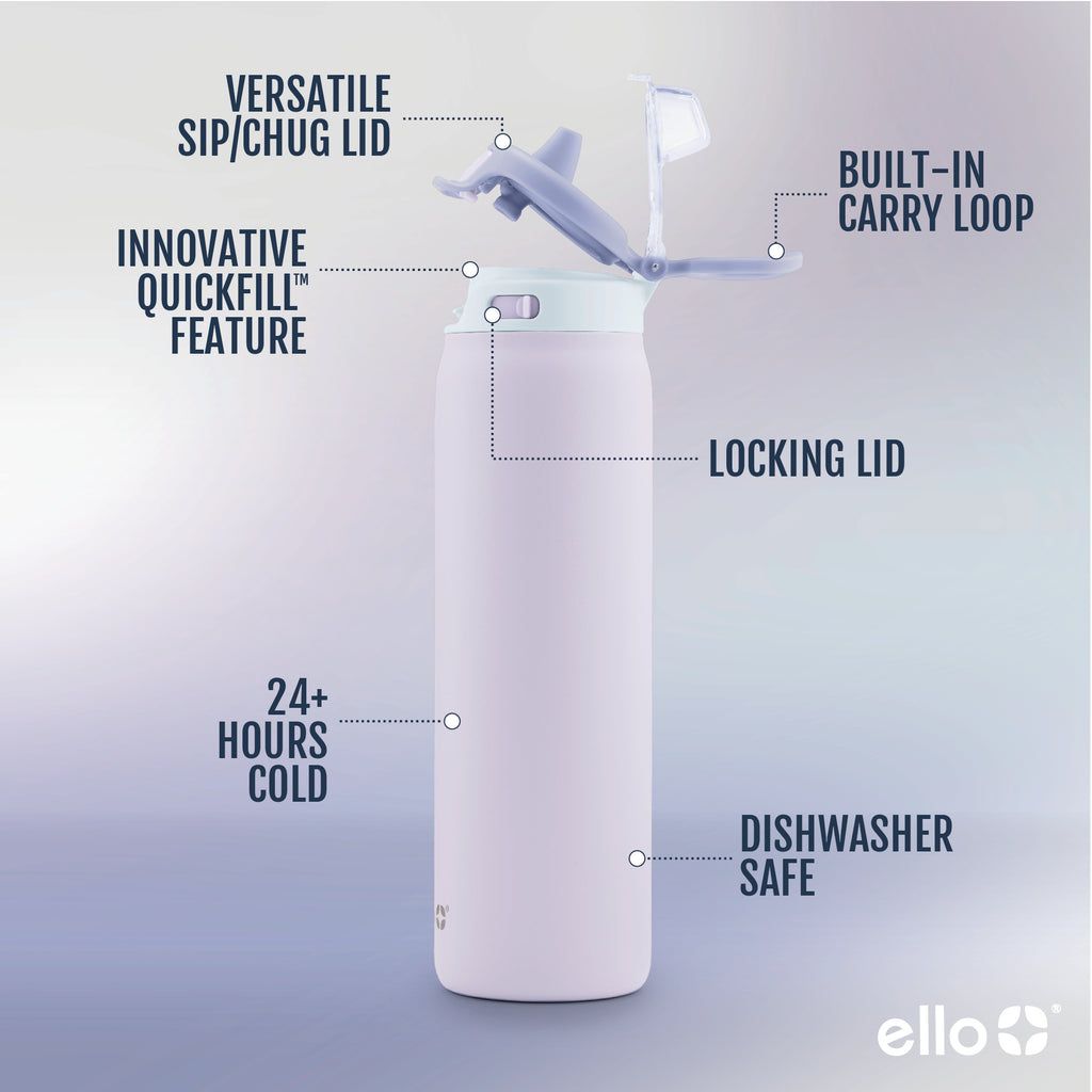 Ello Pop & Fill Stainless Steel Water Bottle | PE9824753