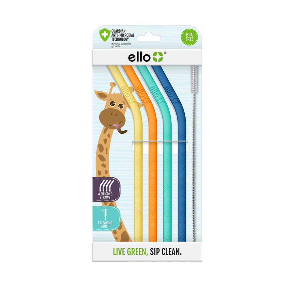 Ello Silicone Reusable Straws - Set of 4 | ZI1892630